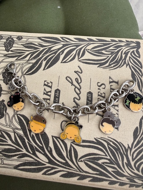 Harajuku Lovers Jewelry - Harajuku Lovers Silver Charm Bracelet with Yellow, Black and Pink Accents
